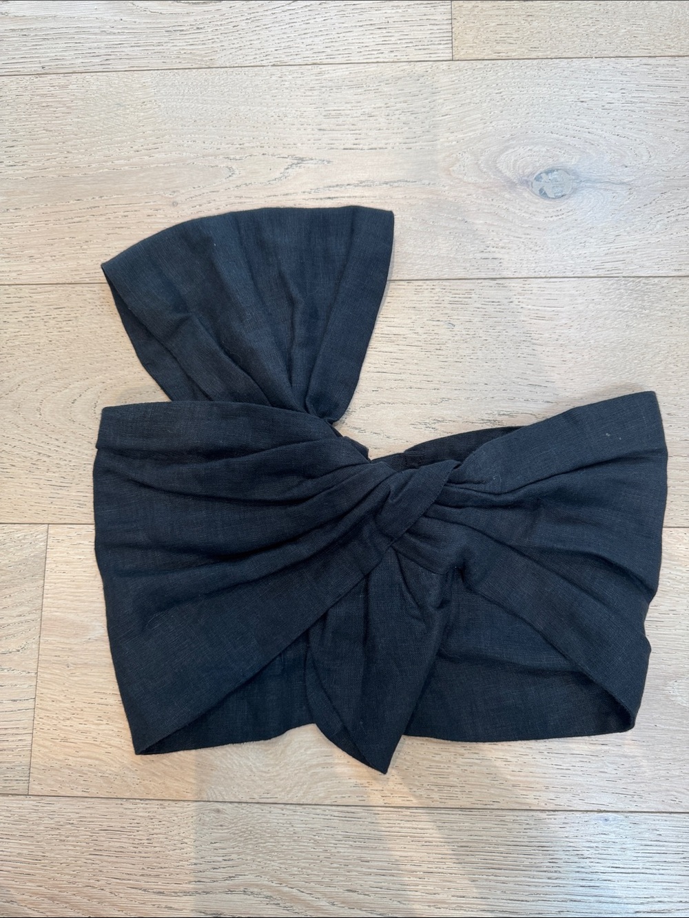 Knot-Front Black Women's Skirt